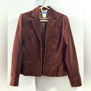 PERFECT (BY Carson Kressley) brown corduroy jacket.